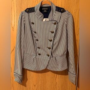 Self Esteem Navy and White Striped Blazer